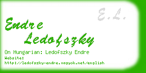 endre ledofszky business card